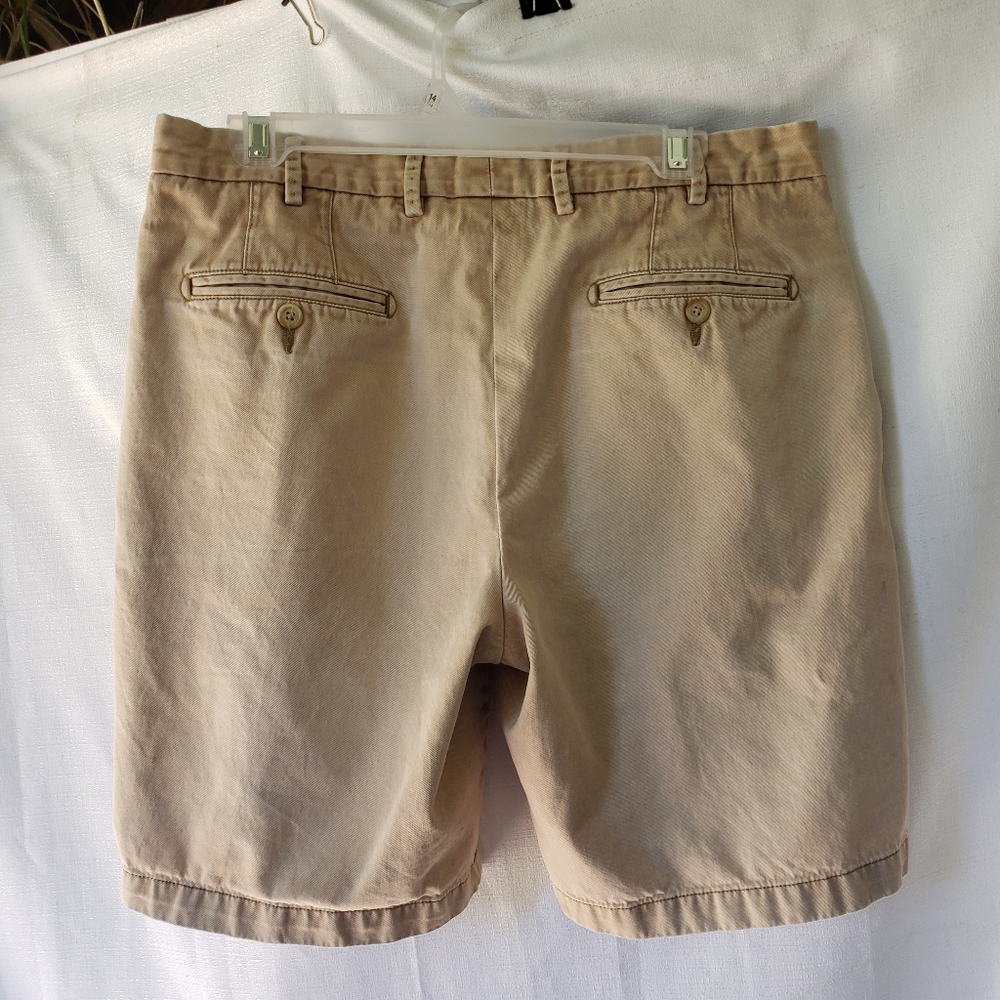 Peter Millar Shorts Mens Size 33 Tan Dad Chino Pima Cotton - Picture 2 of 10